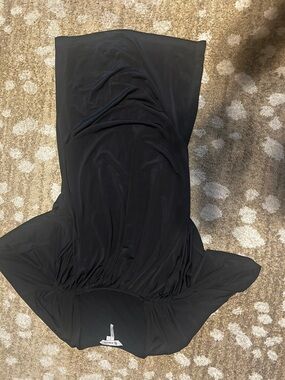 BCBGeneration Black Strapless Ruched Dress